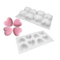 Silikonski Kalup Monoporcija Srce zaobljeno 8/1 BT423