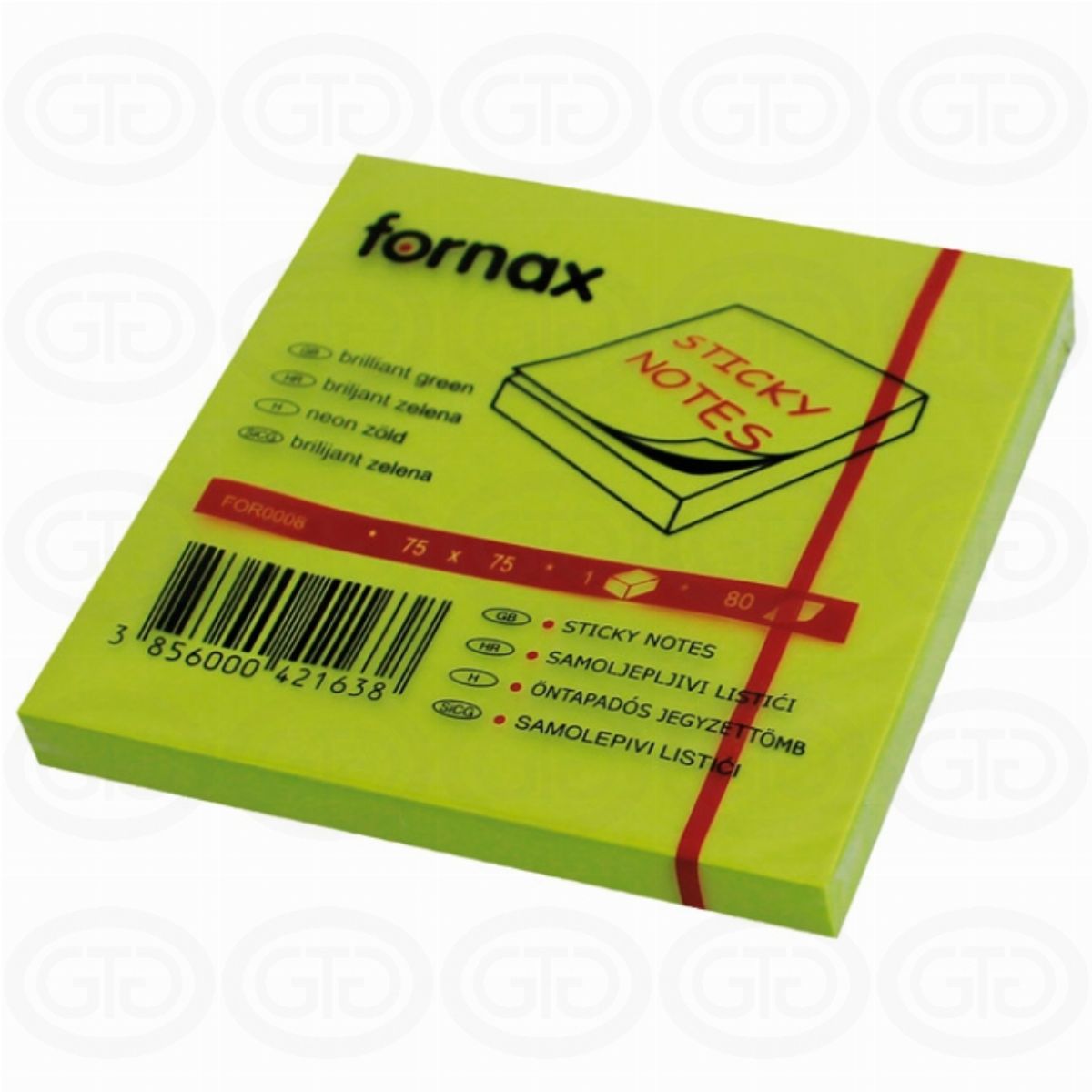 POST IT BLOK 75X75 80L NEON Z