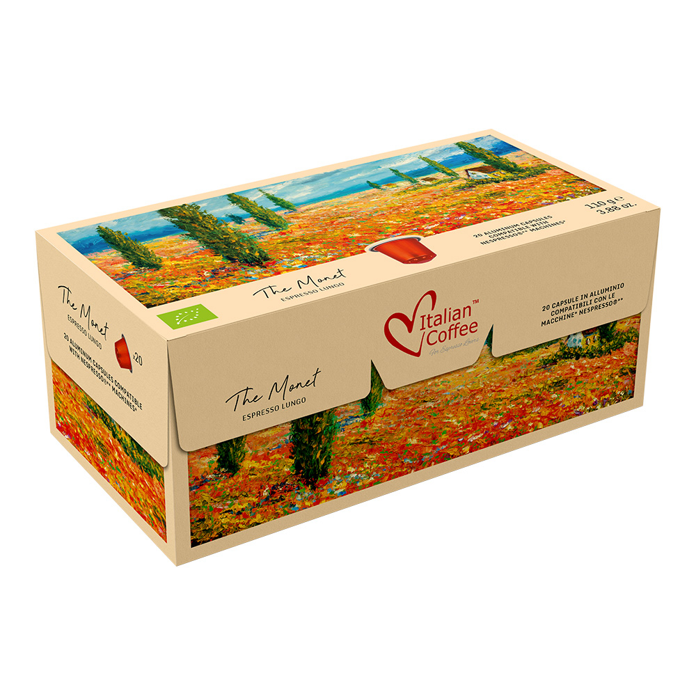 Nespresso kompatibilne kapsule Italian Coffee MONET LUNGO – 20 kapsula